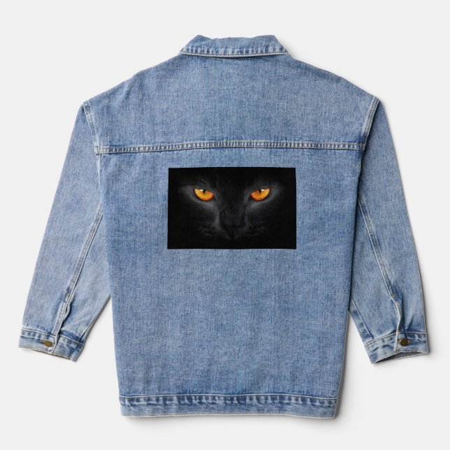 Black Cat Eyes Jeansjacke (Rückseite)