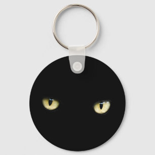 Black Cat Eyes Katzenaugen-Makro Schlüsselanhänger