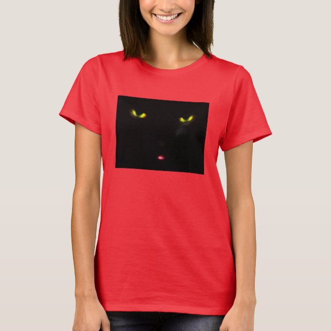 Black Cat Eyes T-Shirt (Vorderseite)