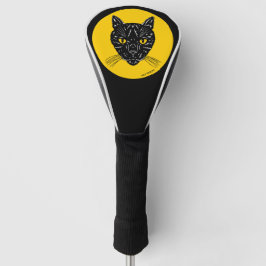 Black Cat Face Golf Headcover