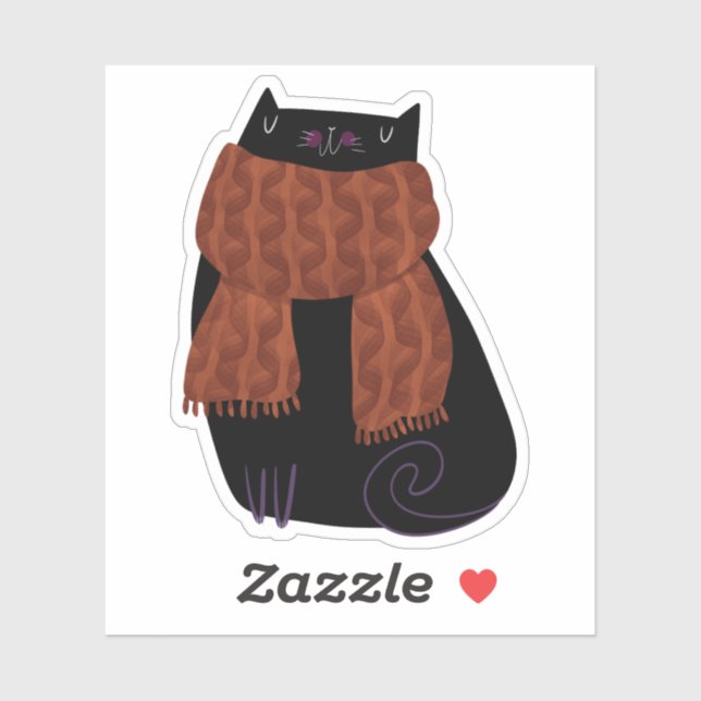 Black Cat Fall Saison Halloween Spooky Niedlich Aufkleber (Blatt)