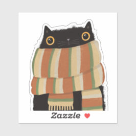 Black Cat Fall Saison Happy Halloween Aufkleber