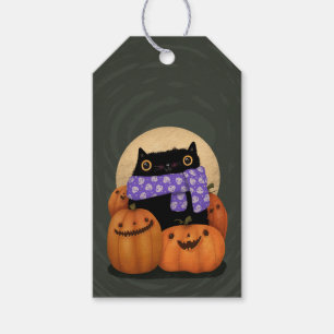 Black Cat Fall Saison Happy Halloween Geschenkanhänger