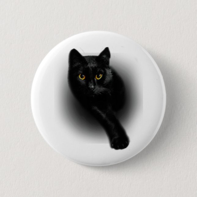 Black Cat Feilnägel Button (Vorderseite)