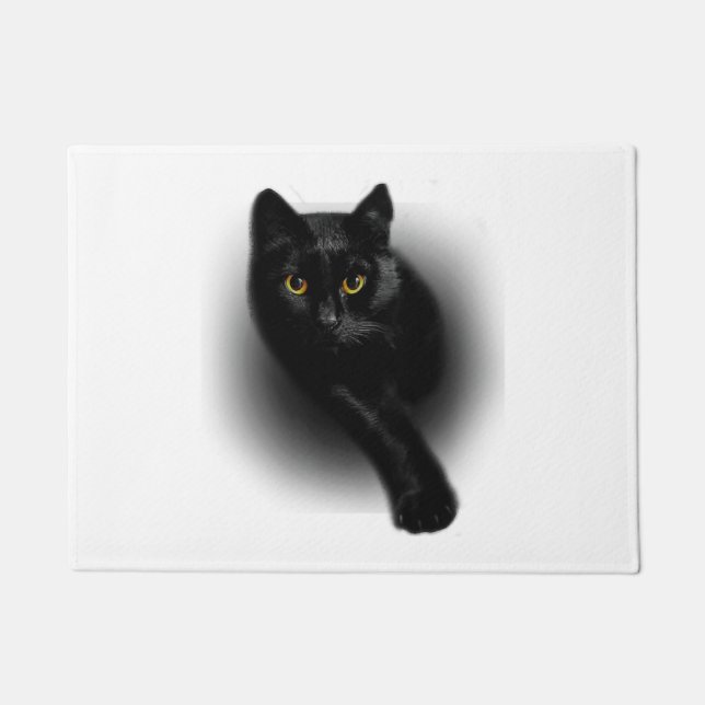 Black Cat Feilnägel Fußmatte (Vorderseite)