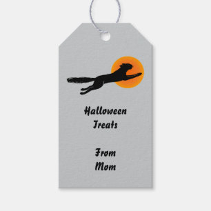 Black Cat Flying School Halloween benutzerdefinier Geschenkanhänger
