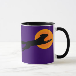 Black Cat Flying School Vintag Coffee Tasse