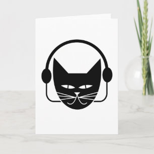 Black Cat FM Blank Grußkarte Karte