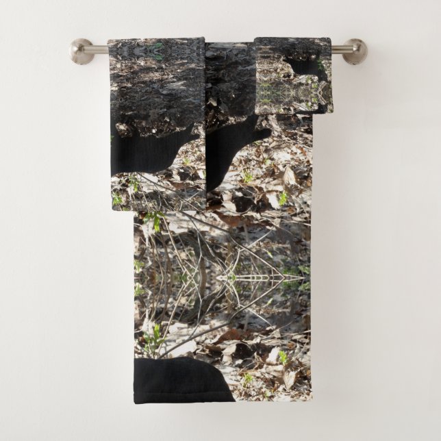 Black Cat Foto Badhandtuch Set (Insitu)