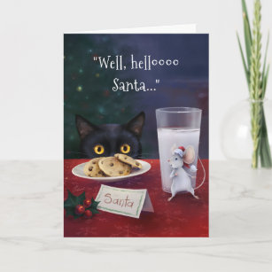Black Cat Frohe Weihnachtsmäuse Feiertagskarte