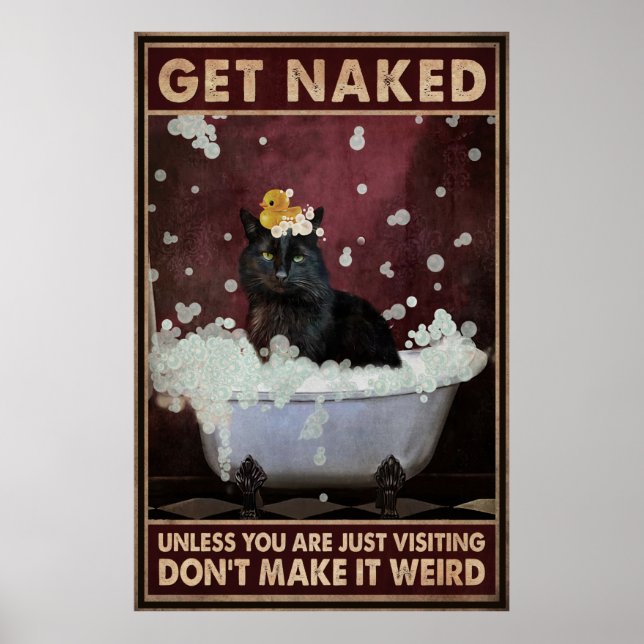 Black Cat Funny Bad Poster (Vorne)
