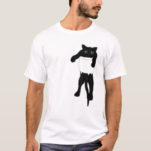 Black Cat Funny Cat Pocket Cat Niedlich Cat T-Shirt