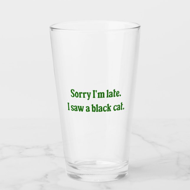 Black Cat Funny Glas (Vorderseite)