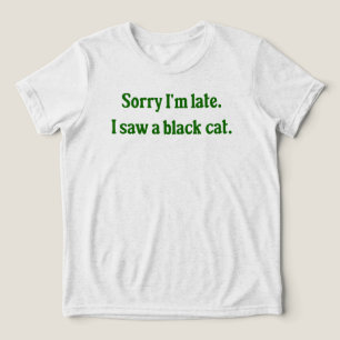 Black Cat Funny Tri-Blend Shirt