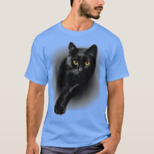 Black Cat Gelbe Augen Katzen Ee Geschenke T-Shirt