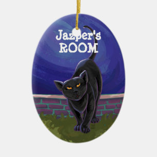 Black Cat Geschenke & Accessoires Keramik Ornament