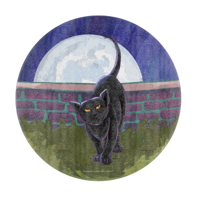 Black Cat Geschenke & Accessoires Schneidebrett (Vorderseite)