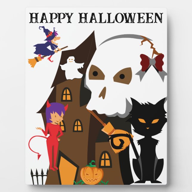 Black Cat Geschenke Fotoplatte (Vorderseite)