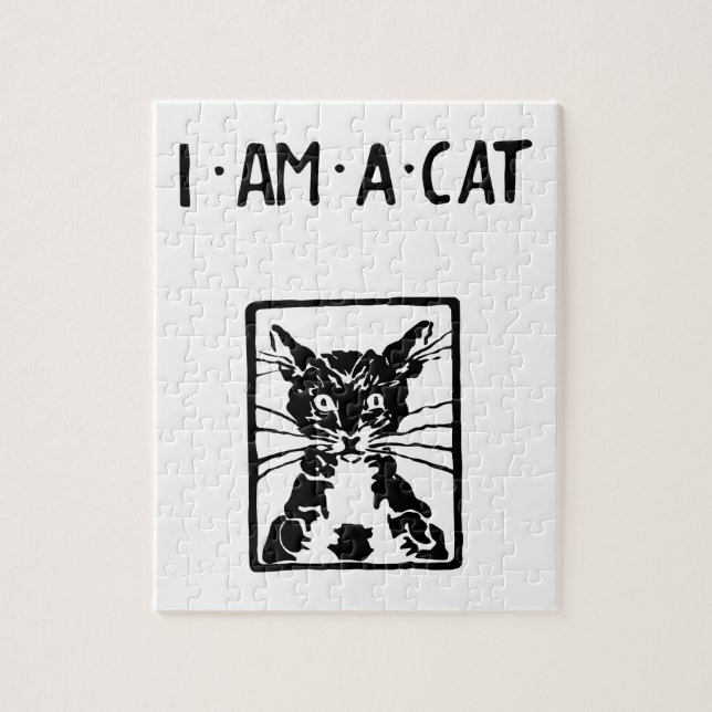 Black Cat Geschenke Puzzle (Vertikal)