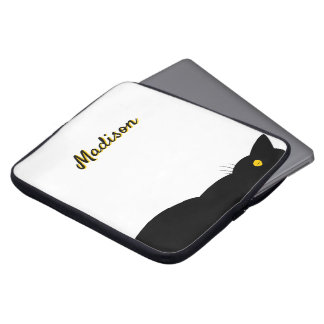 BLACK CAT Golden Eyes individuell einstellbar Laptopschutzhülle