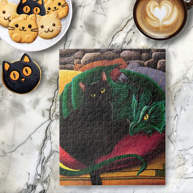 Black Cat Green Dragon Puzzle (Von Creator hochgeladen)