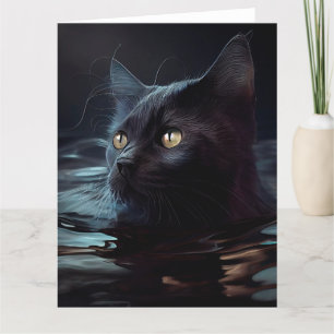 Black Cat Grußkarten Karte