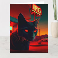 Black Cat Grußkarten