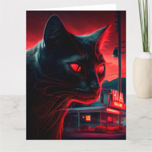 Black Cat Grußkarten Karte