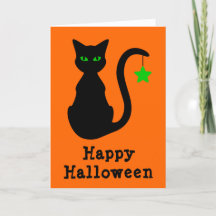 Black Cat Halloween Card