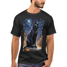 Black Cat Halloween Cat Lovers Night Cat Van Gogh