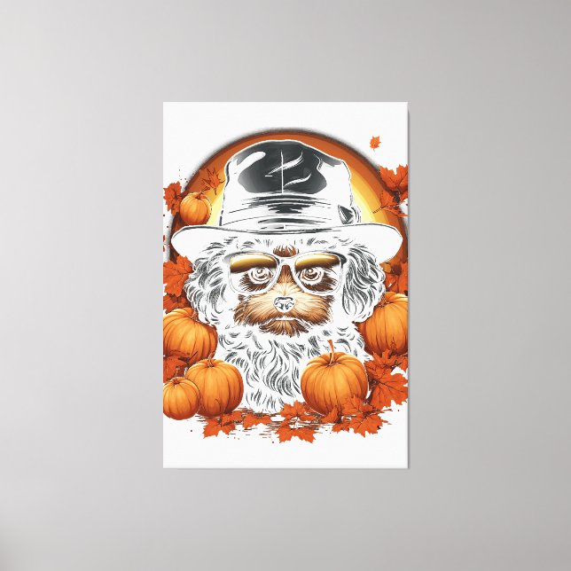 Black Cat Halloween Cat Lovers Starry Night Cat Va Leinwanddruck (Vorderseite)