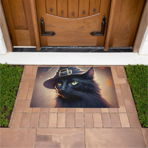 Black Cat Halloween Fußmatte