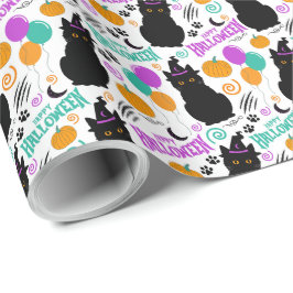 Black Cat Halloween Geschenkpapier