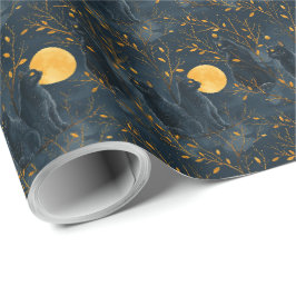 Black Cat Halloween Gift Wrapping Paper Wrap Geschenkpapier
