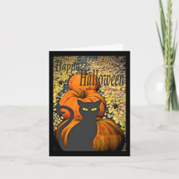 Black Cat Halloween Grußkarte Karte