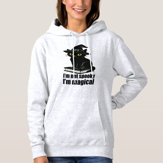 Black Cat Halloween Hoodie (Vorderseite)