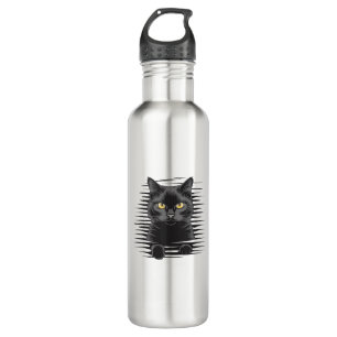 Black Cat Halloween Kostüm Spooky Kitty Cat Kitte Edelstahlflasche