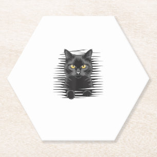 Black Cat Halloween Kostüm Spooky Kitty Cat Kitte Untersetzer