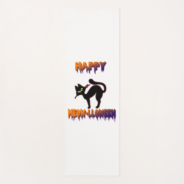 Black Cat Halloween Kürkin Halloween Yogamatte (Vorderseite)
