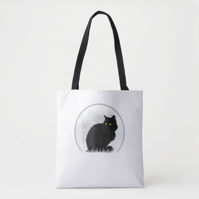 Black Cat Halloween Moon Cat (Vorderseite)