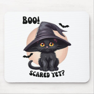 Black Cat Halloween Niedlich Vintag Black Kitten B Mousepad