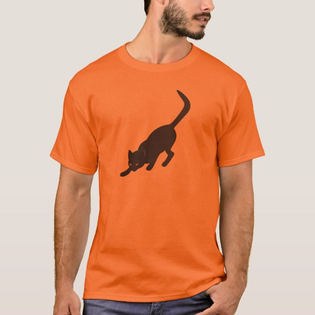 Black Cat Halloween Shirt (Vorderseite)