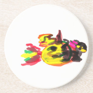 Black Cat Halloween Style Freude Getränkeuntersetzer