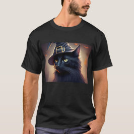 Black Cat Halloween T-Shirt