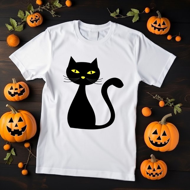 Black Cat Halloween-T - Shirt (Von Creator hochgeladen)