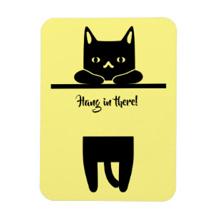 Black Cat, Hang in There! Magnet