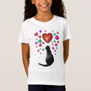 Black Cat Hearts Shirt