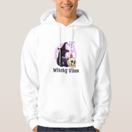 Black Cat Hexe Halloween Hoodie