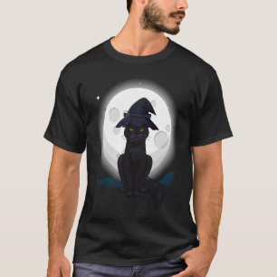 Black Cat Hexenhut-Kostüm T-Shirt