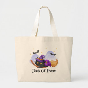 Black Cat Hisses Jumbo Stoffbeutel